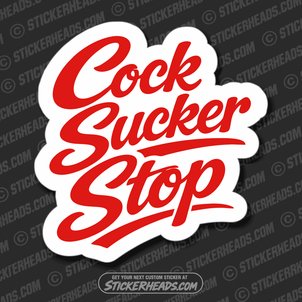COCK SUCKER STOP - union Funny Sticker