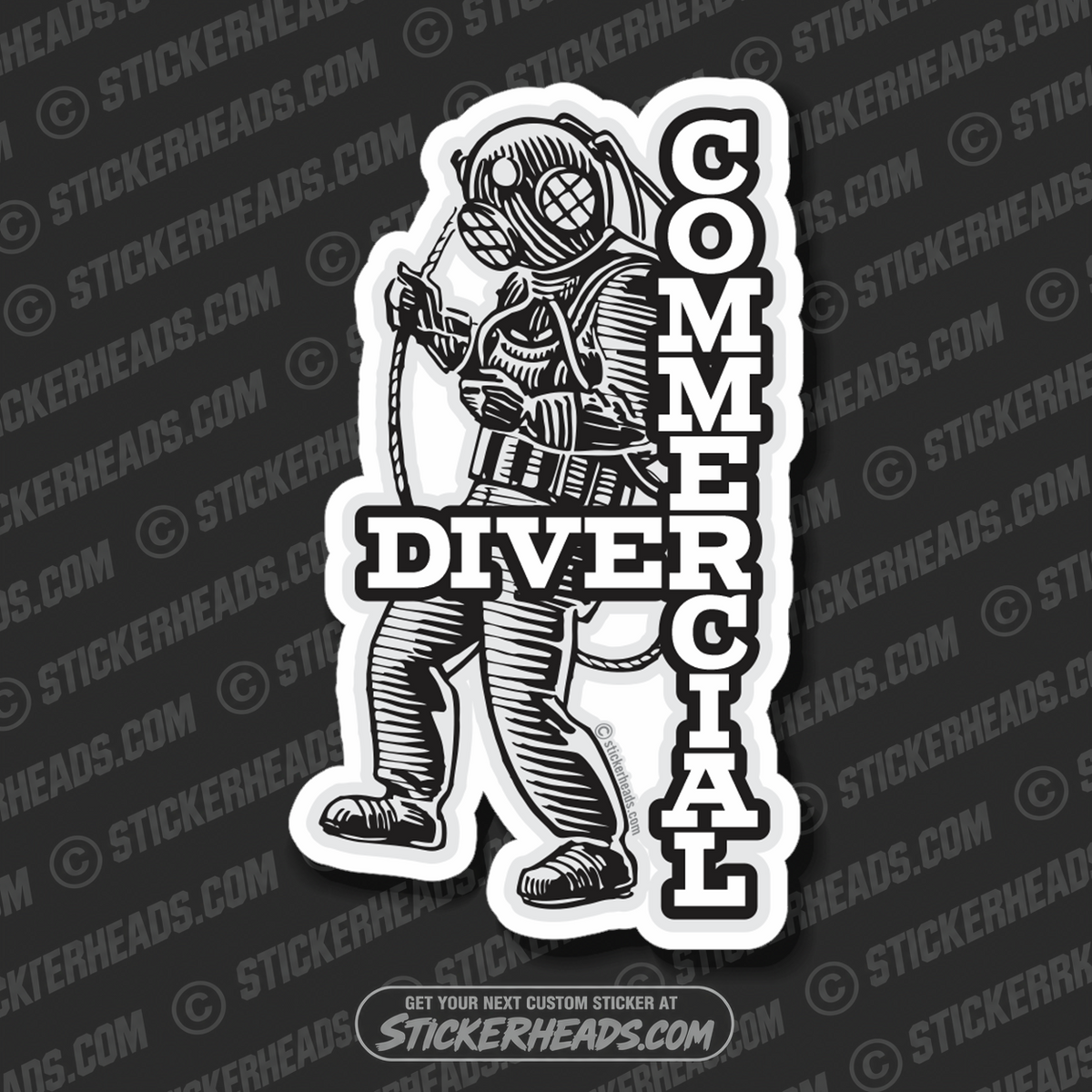Diver Man - Commercial Diver Sticker