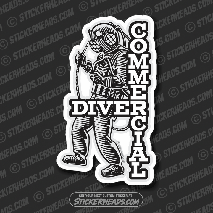Diver Man - Commercial Diver Sticker