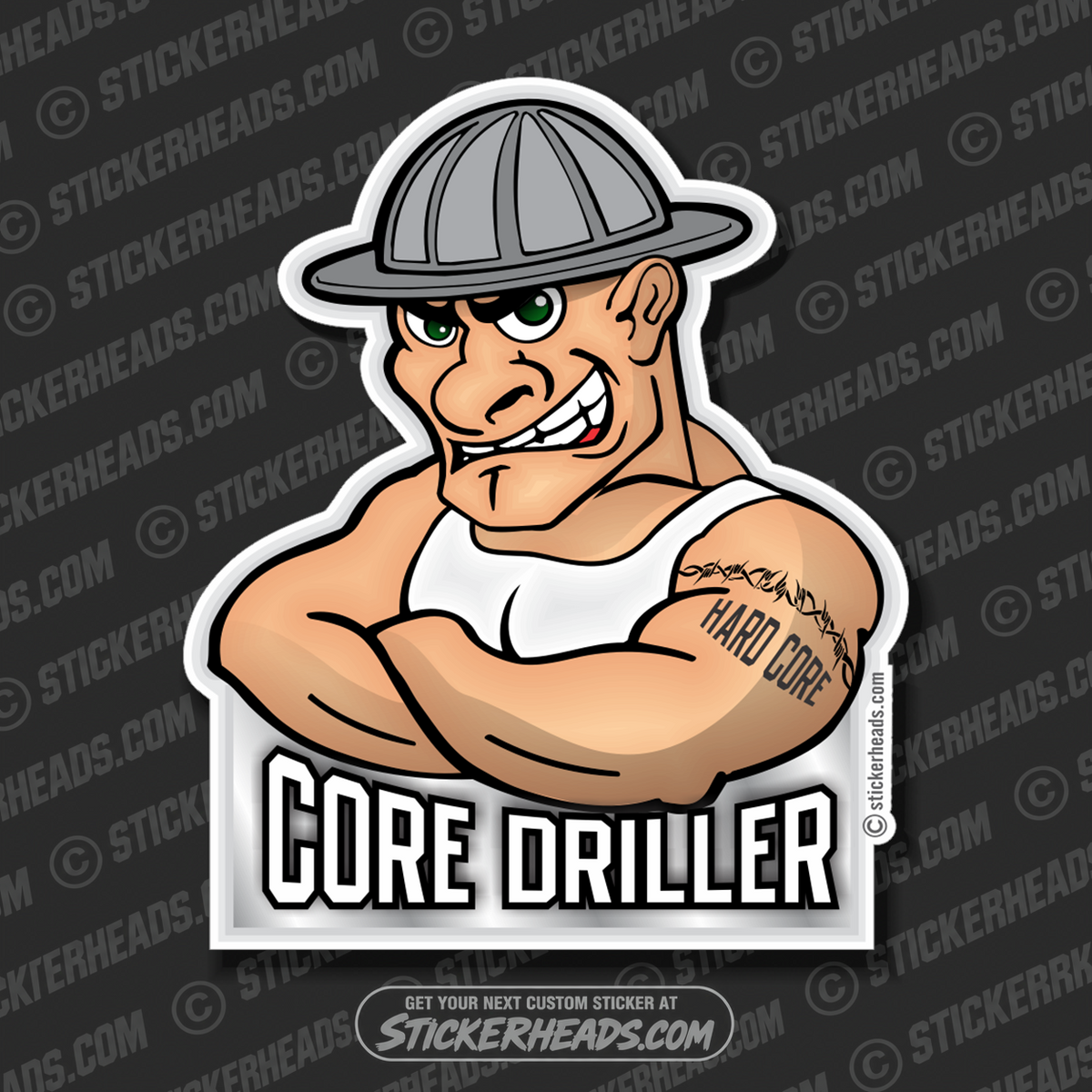 Core Driller  Hard Core  -  Core Driller Drilling Sticker
