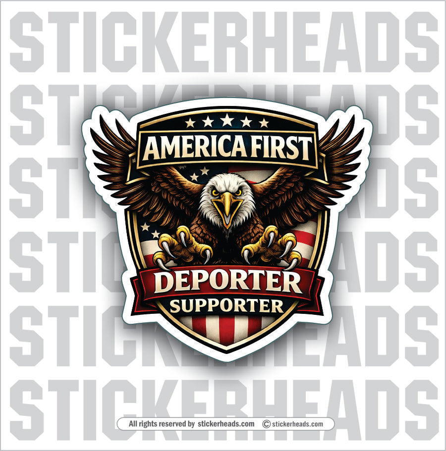 DEPORTER SUPPORTER - union Funny Sticker