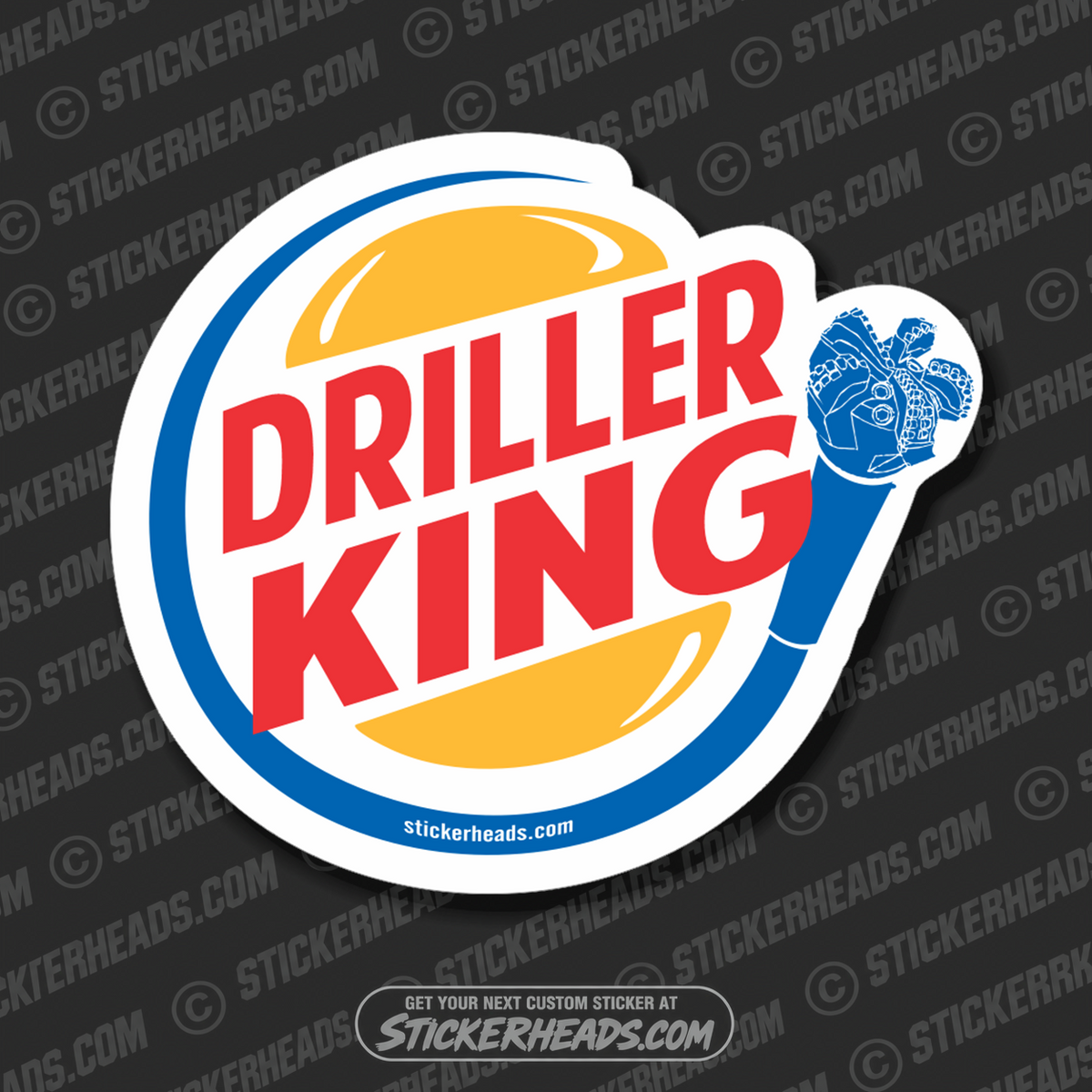 DRILLER KING - Underground Directional Driller Drilling Boring Sticker
