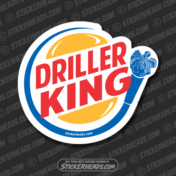 DRILLER KING - Underground Directional Driller Drilling Boring Sticker