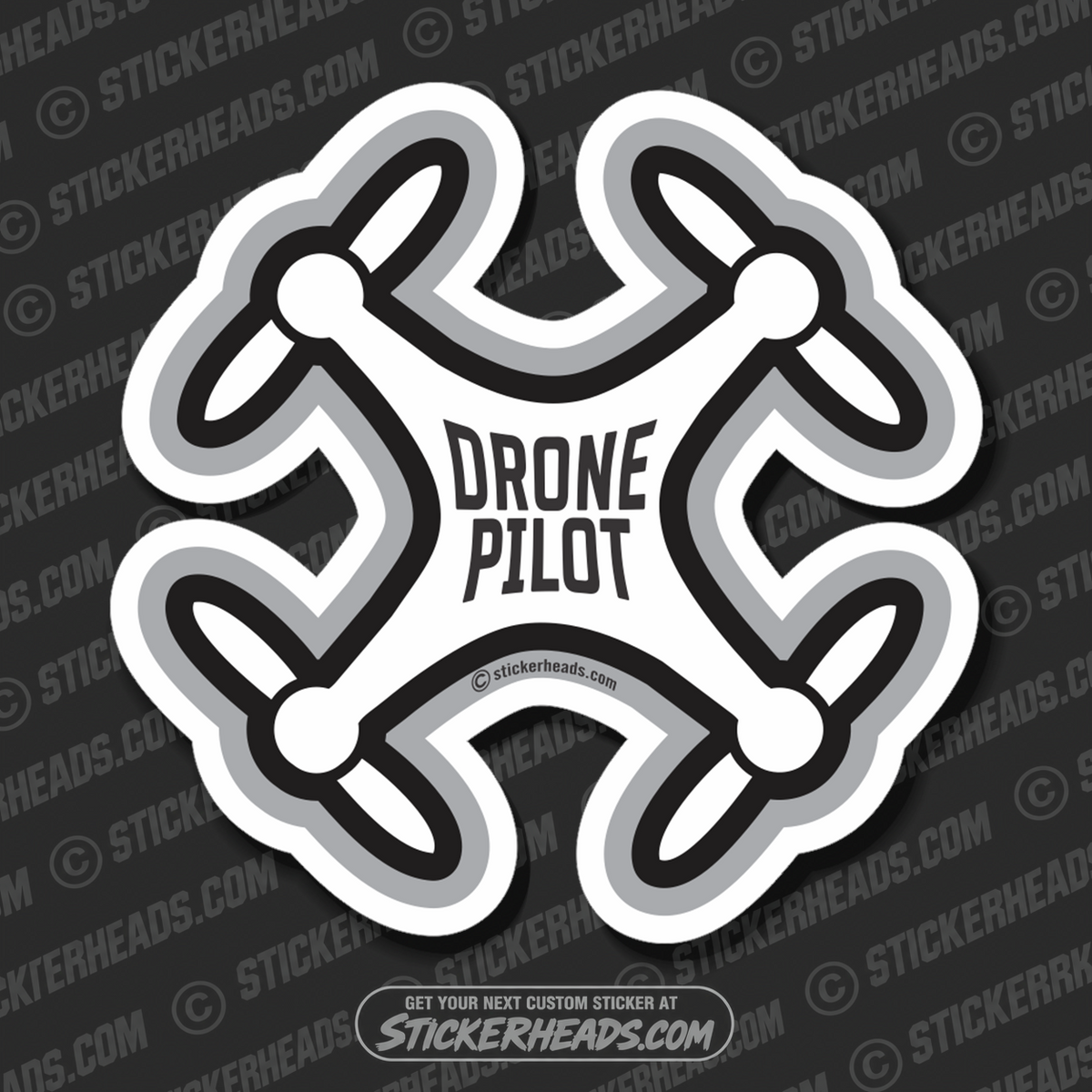 Drone Pilot - Drone Professional Work Job - Sticker