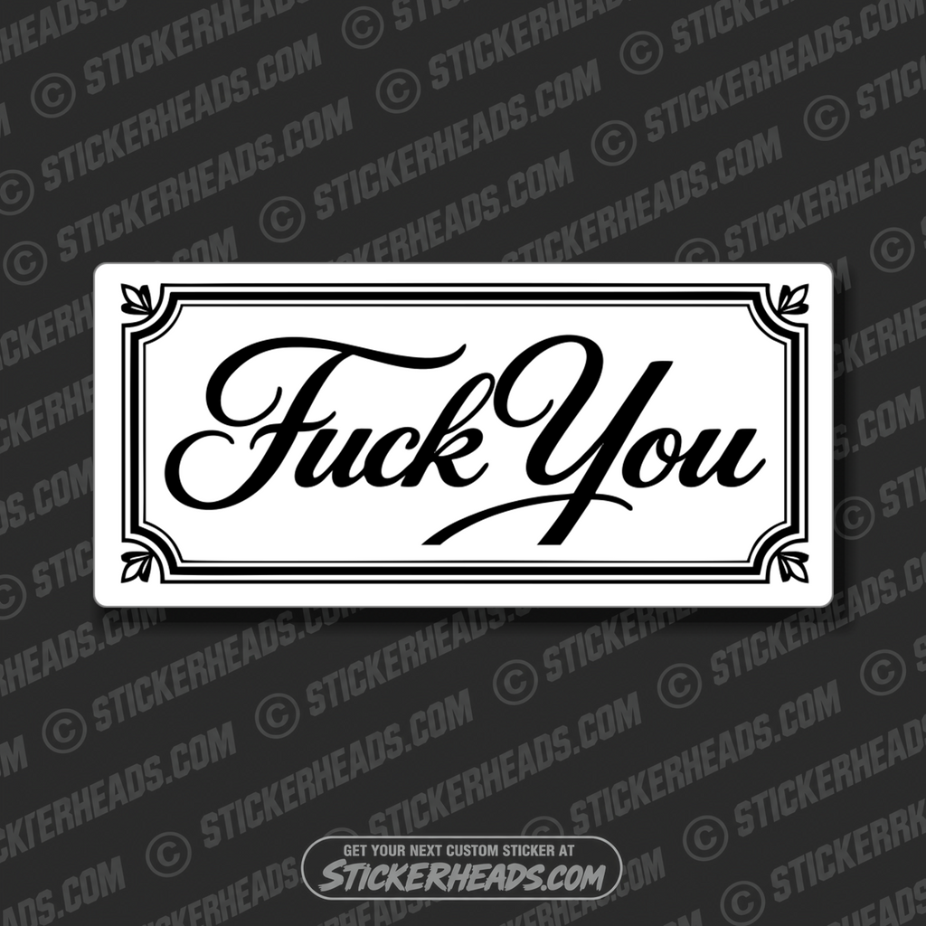 ELEGANT FUCK YOU - funny sticker