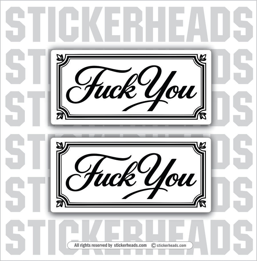 ELEGANT FUCK YOU - funny sticker