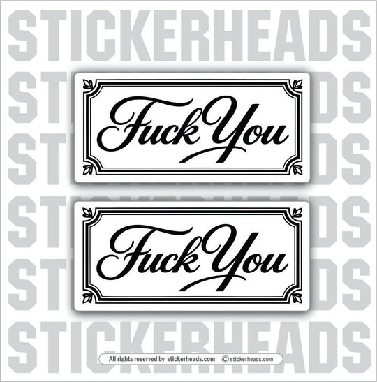 ELEGANT FUCK YOU - funny sticker
