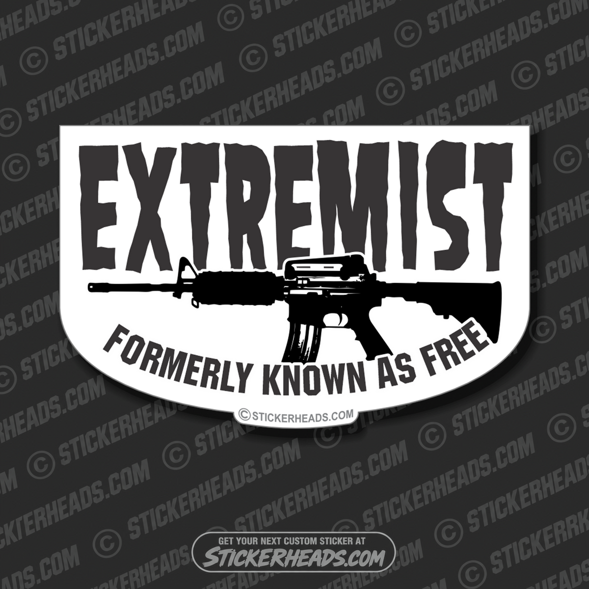 Extremist - Formerly KNOWN AS FREE  AR-15 -  Pro Gun Sticker