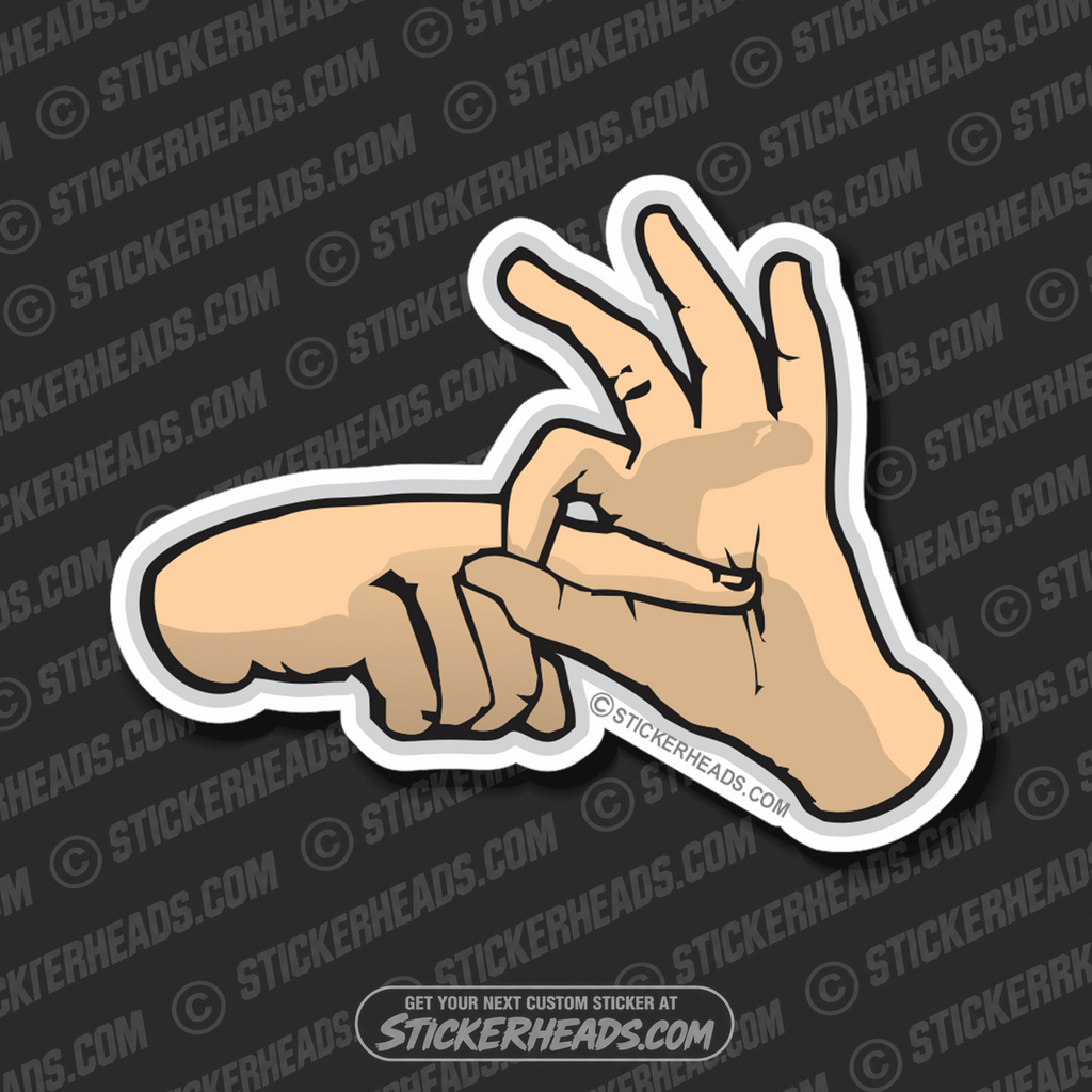 Intercourse Hand Sign - Funny Sticker