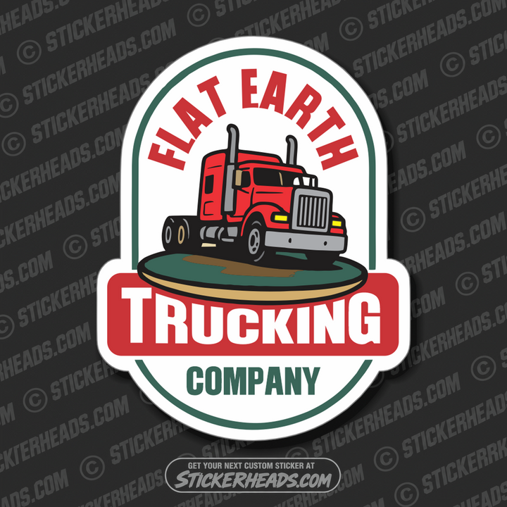 FLAT EARTH TRUCKING COMPANY - Conspiracy Sticker