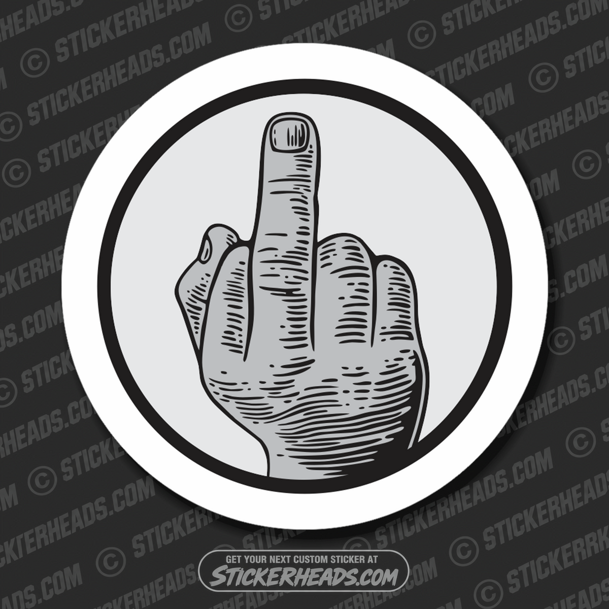 Flip Off Finger - Coffee Tumbler Sticker