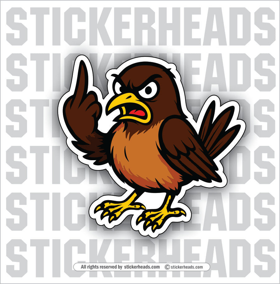 FLIP'EM THE BIRD - FLIP OFF - Funny Work TOOLBOX Sticker