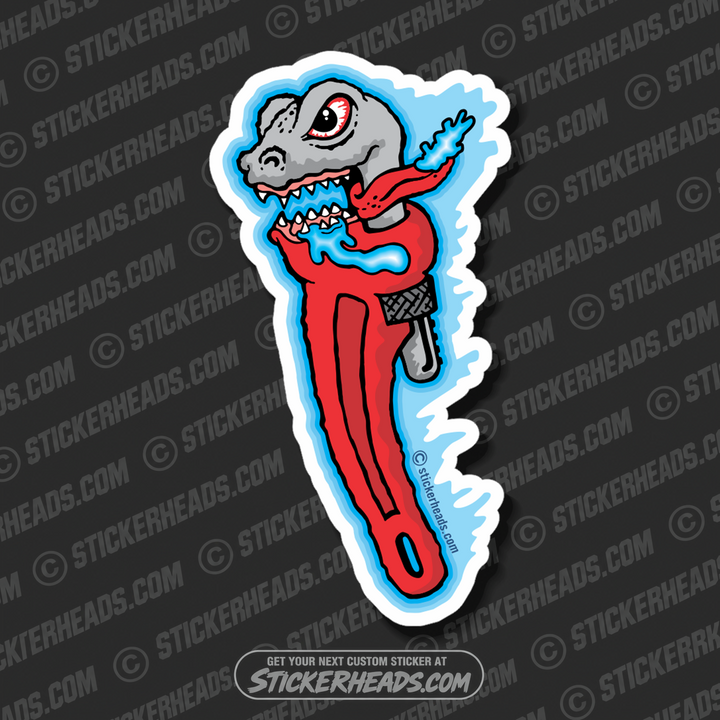 Flying Monster Cartoon - Pipe Fitter Plumber pipefitter Sprinkler Fitter  Sprinklerfitter fitter  - Sticker