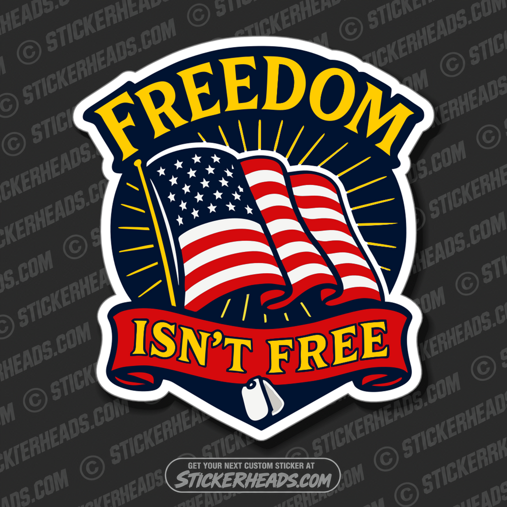 FREEDOM ISN'T FREE - VETERAN - Military Sticker