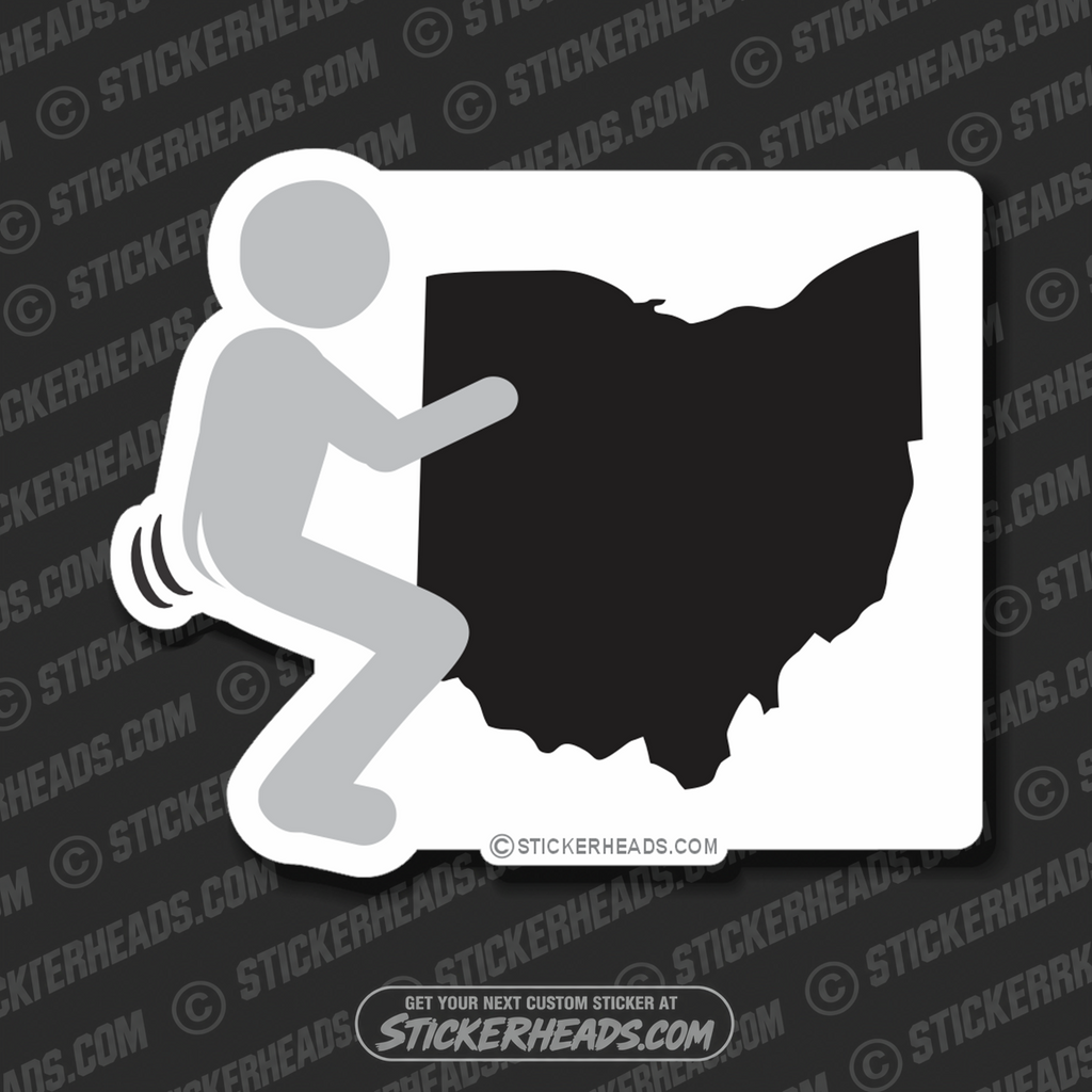 Stick Figure Fuck Ohio   - Funny Sticker