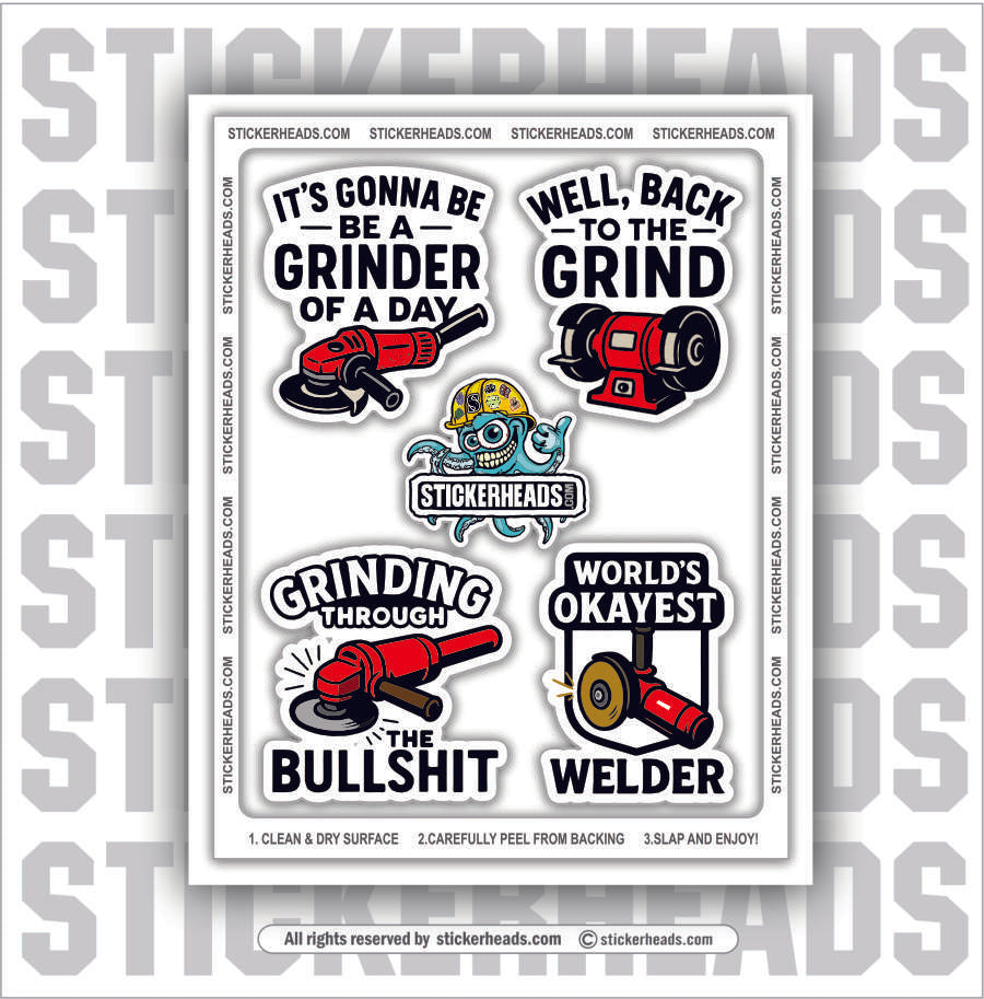 RANDOM SHIT ( grinders ) - FUNNY SHIT PACK #2  - WORK MISC Funny Sticker