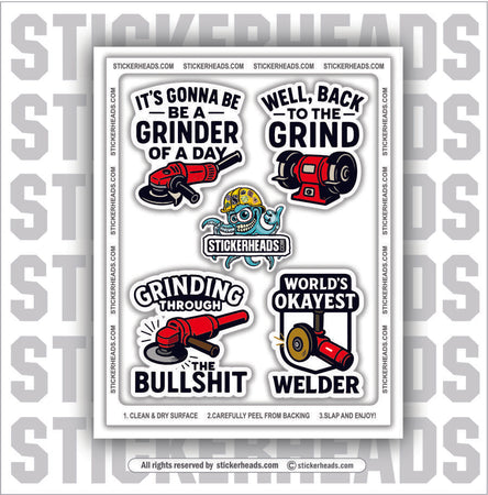 RANDOM SHIT ( grinders ) - FUNNY SHIT PACK #2  - WORK MISC Funny Sticker