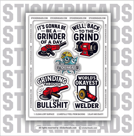 RANDOM SHIT ( grinders ) - FUNNY SHIT PACK #2  - WORK MISC Funny Sticker
