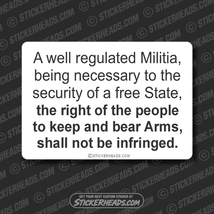 Right Of The People Keep & Bear ARMS  - Pro Gun Sticker