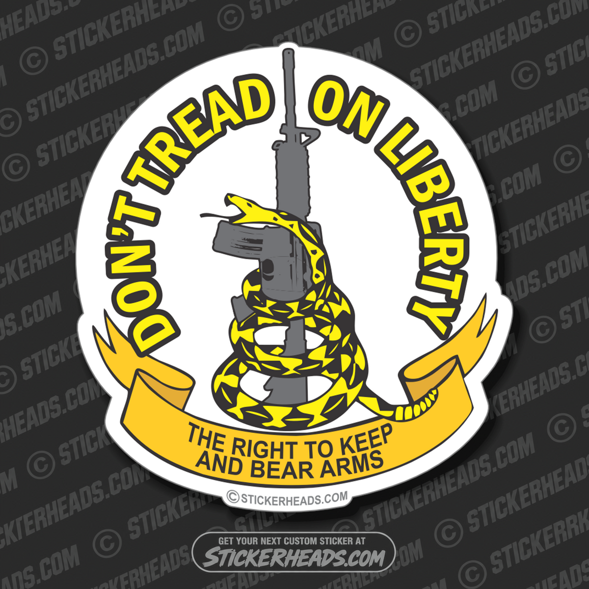 Don't Tread on Liberty - Gadsden Right to keep & Bear Arms AR-15 -  Pro Gun Sticker