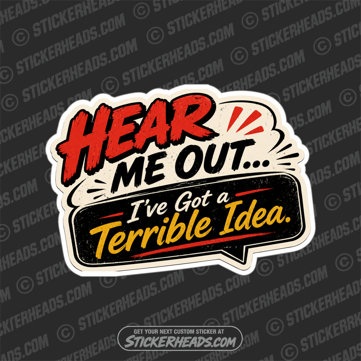 HEAR ME OUT - funny sticker