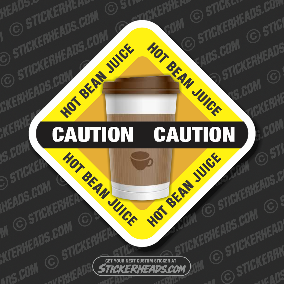 Caution: Hot BEAN JUICE - Coffee Tumbler Sticker
