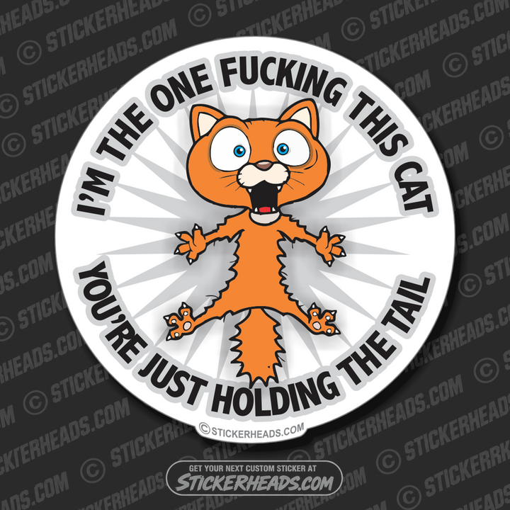 I'm the one FUCKING THIS CAT    - Funny Sticker