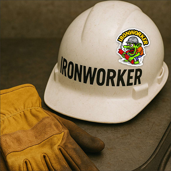 IRONWORKER MONSTER  -  Union Misc Funny Sticker