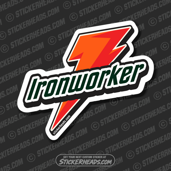 Ironworker-Gade Bolt Logo - Ironworker Sticker
