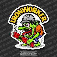 IRONWORKER MONSTER  -  Union Misc Funny Sticker