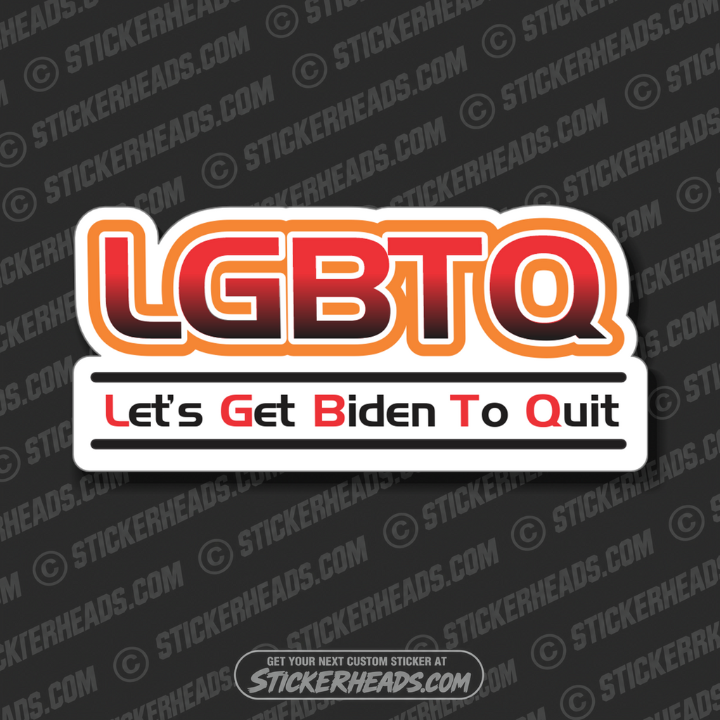 LGBTQ - LET'S GET BIDEN TO QUIT - trump  -  Anti Biden Political Sticker