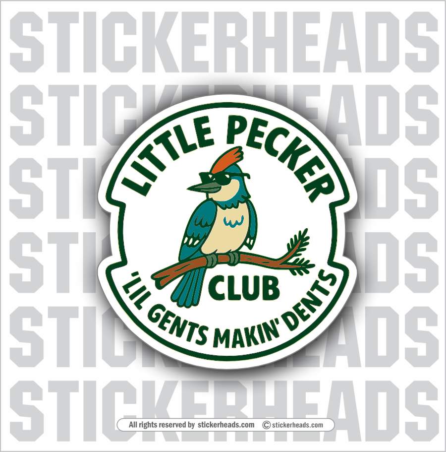 LITTLE PECKER CLUB -  Funny Sticker