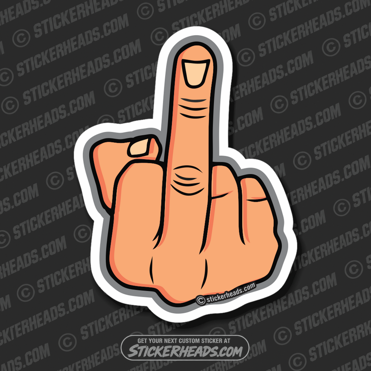 FLIP OFF FINGER - MIDDLE FINGER - FUCK YOU - Work Union Misc Funny Sticker