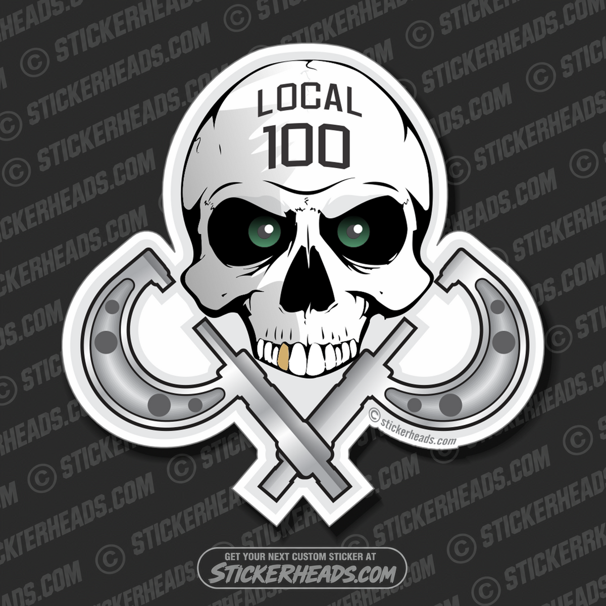 Skull And Calipers -  Millwright Millwrights - Sticker