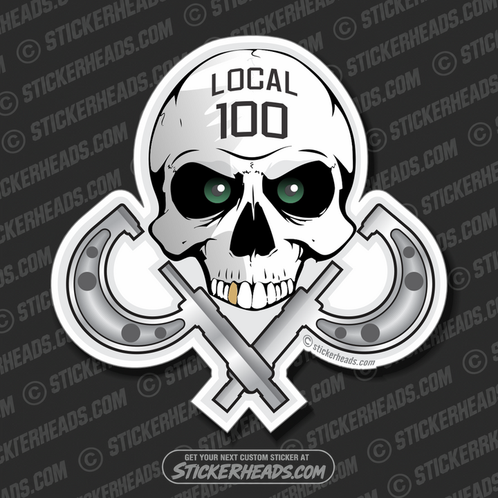 Skull And Calipers -  Millwright Millwrights - Sticker