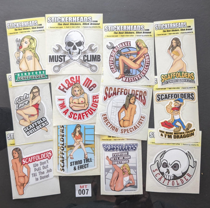 ⭕MT007 - Scaffold Scaffolding.  12-3" Sticker Pack   | |  Over Run Sticker Deal   | |