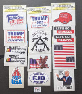 ⭕MT023 - Pro Trump  12-3" Sticker Pack   | |  Over Run Sticker Deal   | |