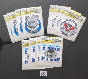 ⭕MT004 - Pipefitter -  12-3" Sticker Pack   | |  Over Run Sticker Deal   | |