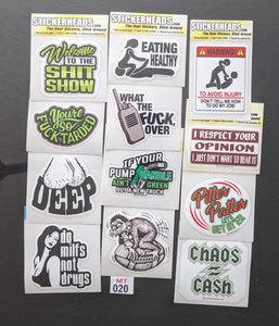 ⭕MT020 - Misc Funny  12-3" Sticker Pack   | |  Over Run Sticker Deal   | |