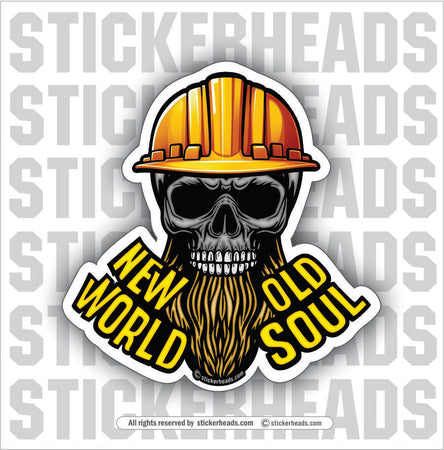 NEW WORLD OLD SOUL SKULL - Skull Work Misc Sticker