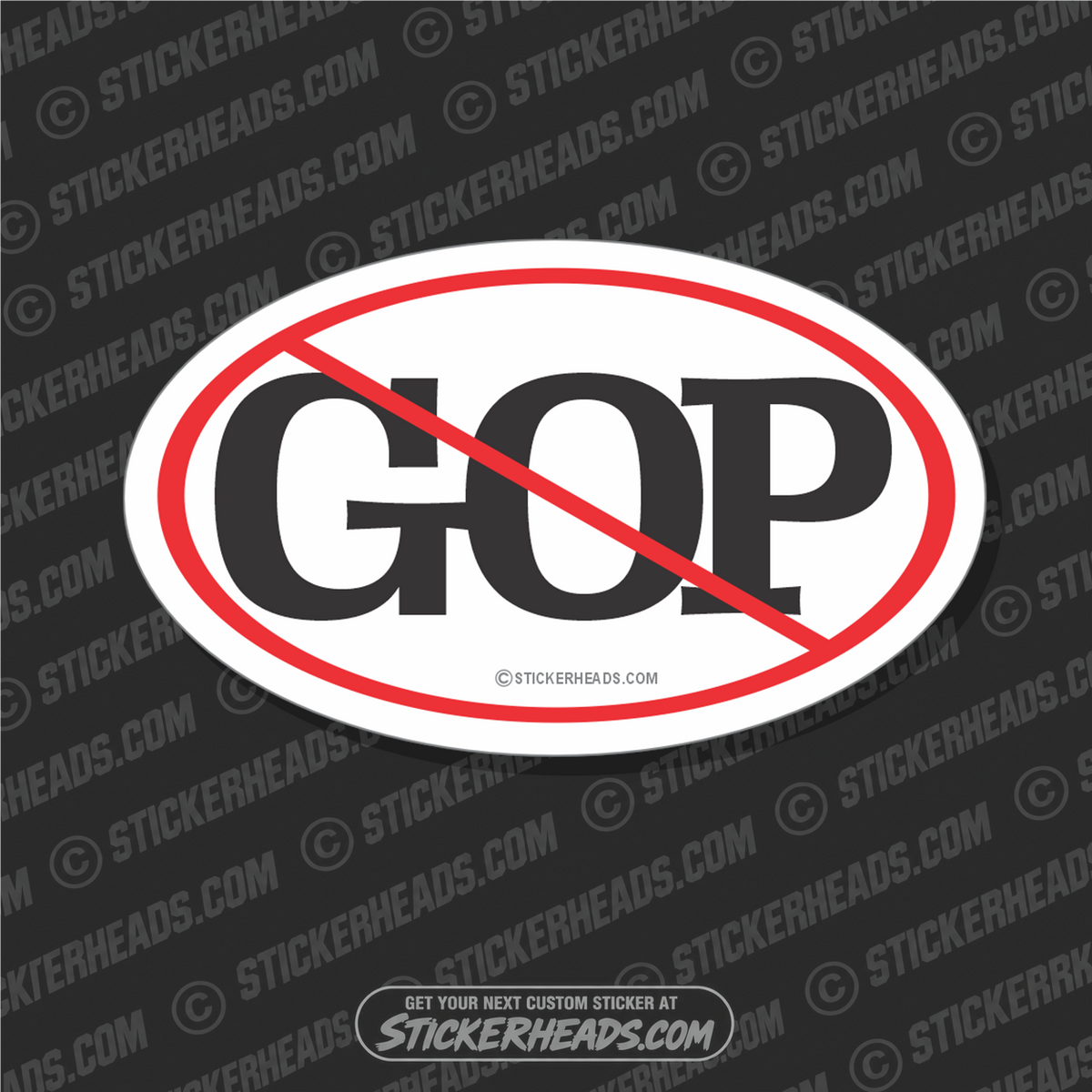 No GOP -  Political Sticker