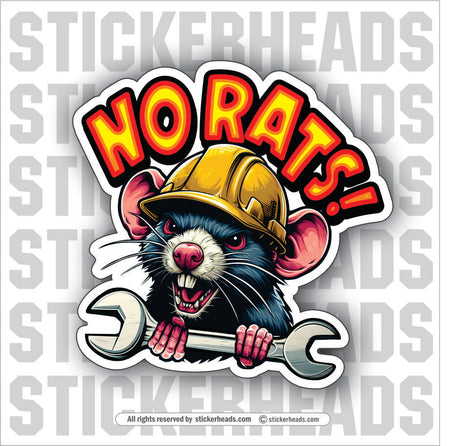 NO RATS - VERSION 2  - MISC UNION funny Sticker