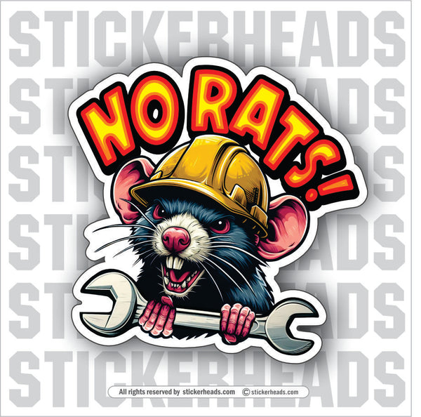 NO RATS - VERSION 2 - MISC UNION funny Sticker – Stickerheads Stickers