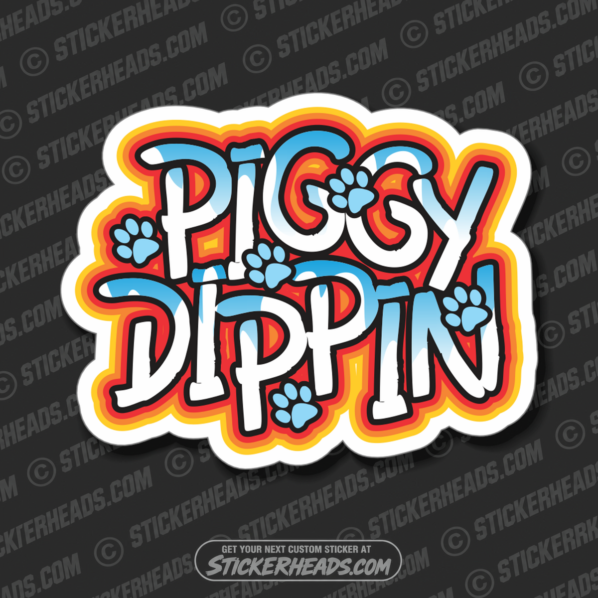 PIGGY DIPPIN - TIKTOC  - Work Union Misc Funny Sticker