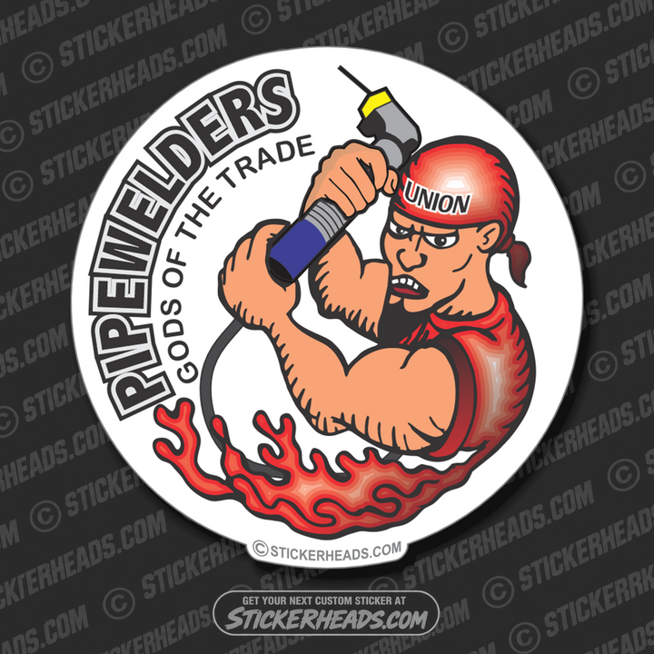 Pipewelder Gods of the Trade  - welding weld sticker