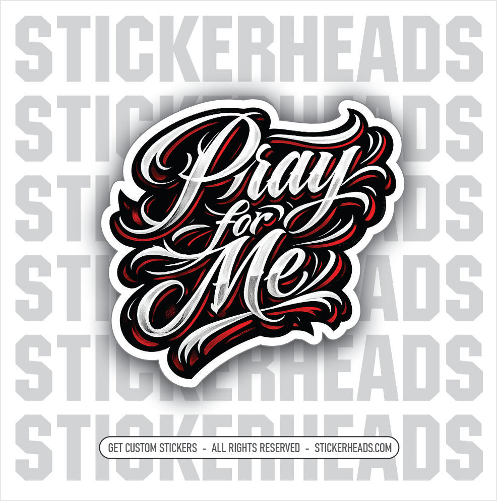 PRAY FOR ME - SCRIPT RELIGIOUS - funny sticker