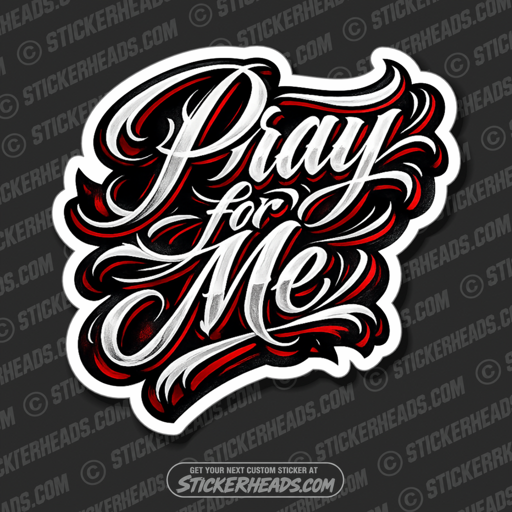 PRAY FOR ME - SCRIPT RELIGIOUS - funny sticker