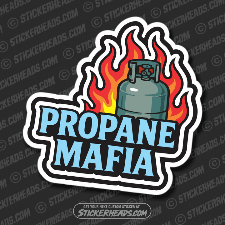 PROPANE MAFIA - BBQ Smoker Pitmaster Tailgate Funny Sticker