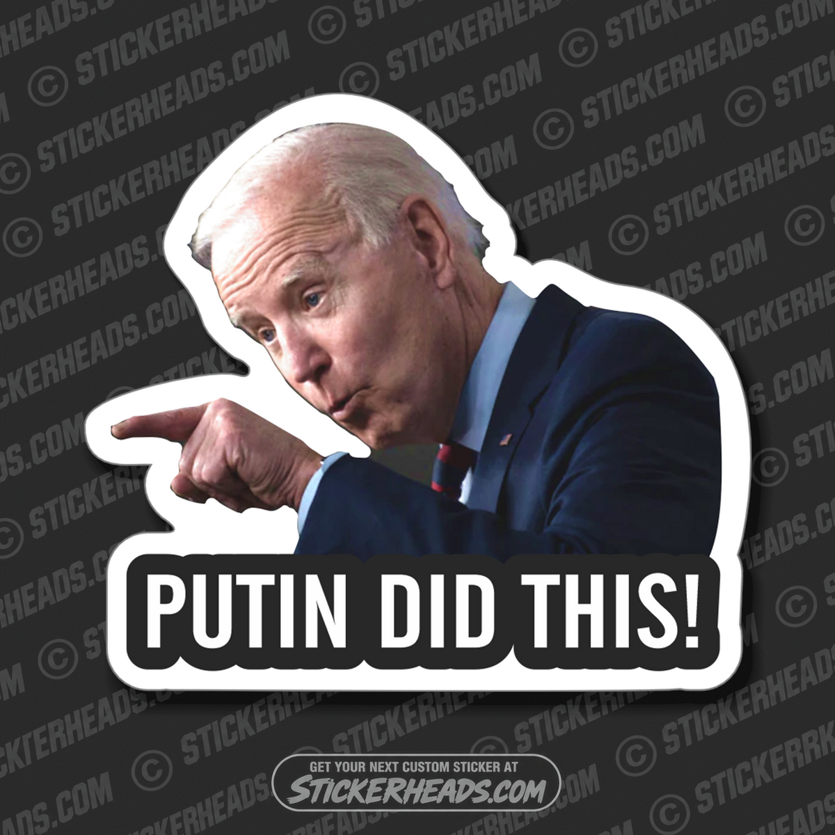 PUTIN DID THIS - JOE BIDEN - Anti Democrat -  Gas Pump - Political misc Sticker