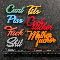 PROFANITY POWER PACK  - 3D Printed -  Guy Gifts - Man Cave Shit